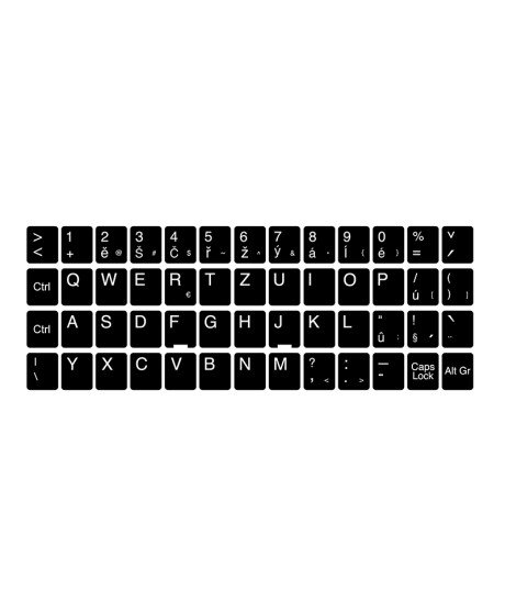 Kits de Teclas Autocolantes 11*13 Preto, com Carateres em Checo para Teclado