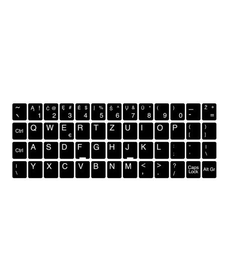 Kits de Teclas Autocolantes 11*13 Preto, com Carateres em Lituano para Teclado