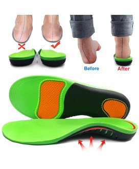 Palmilhas Ortopédicas em EVA, com Suporte para Pés Arqueados - Verde - Goeik