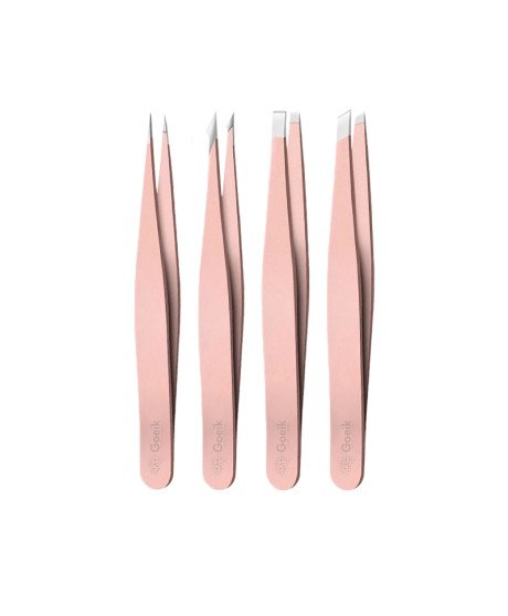 Conjunto de 4 Pinças de Alta Precisão para Sobrancelhas - Goeik