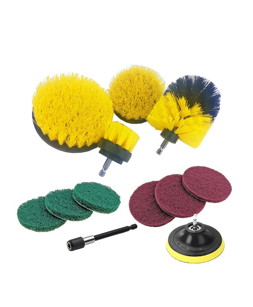 Conjunto de 12 Utensílios de limpeza para aparafusadora