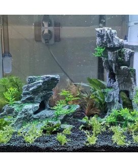 Rochas Decorativas para Aquários, com Plantas Artificiais