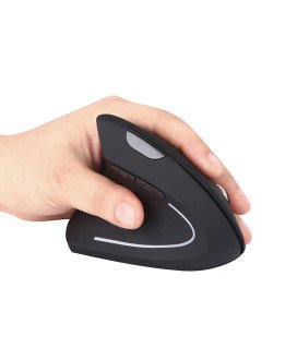Rato Ergonómico Recarregável Wireless, Para Mão Esquerda