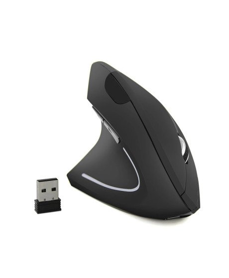 Rato Ergonómico Recarregável Wireless, Para Mão Esquerda