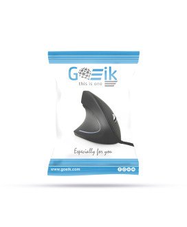 Rato Ergonómico USB, para Mão Direita / Esquerda, Preto