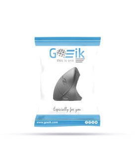 Rato Ergonómico Recarregável com Bluetooth + 2.4GHz, com Pen USB - Preto