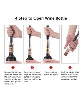 Saca-Rolhas Manual para Garrafa de Vinho - Goeik