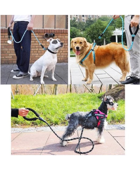 Trela Refletora para Animais de Estimação, com 150cm - Preto e Vermelho