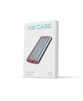 Caixa Externa com Disco 256GB / 512GB M.2 NVME, Cabo Tipo-C para Tipo-C e Tipo-C para USB