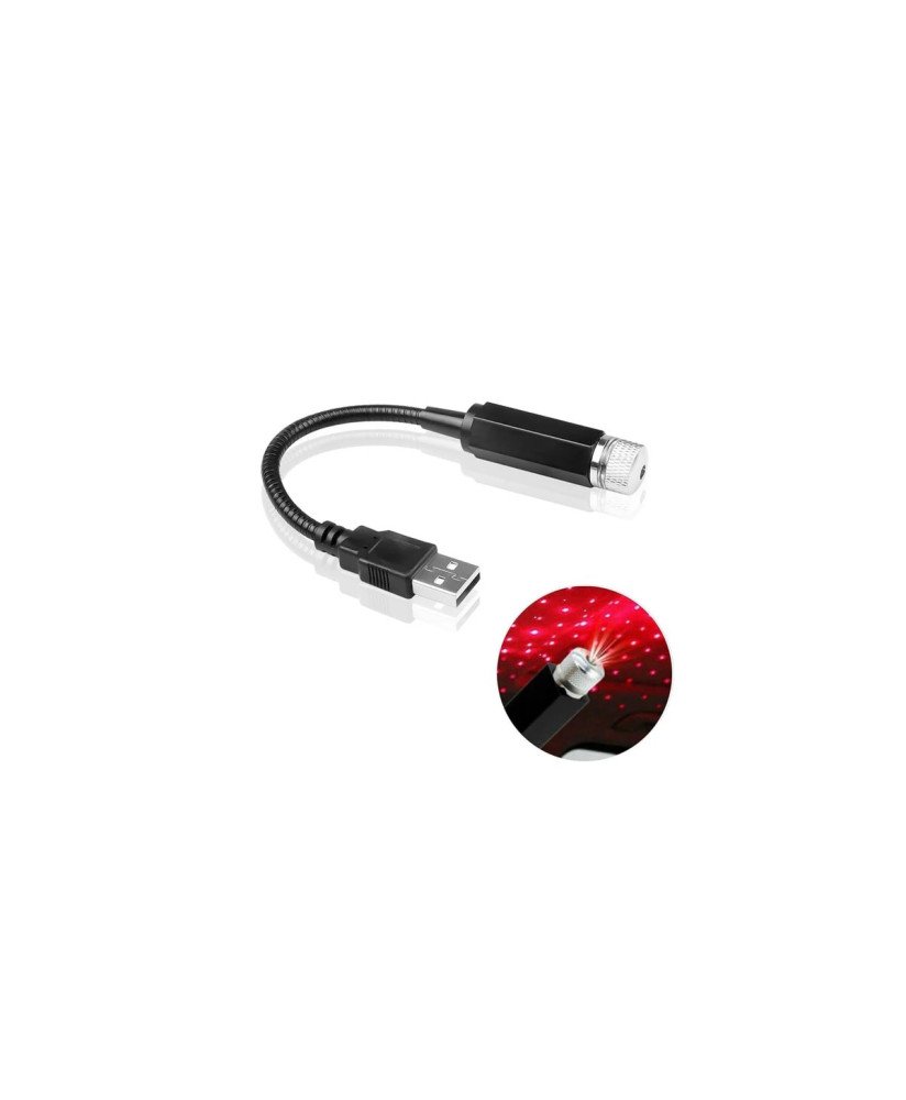 Mini Lâmpada LED USB, Flexível, com Efeitos de Luz Vermelhos