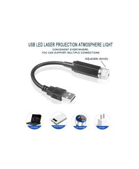 Mini Lâmpada LED USB, Flexível, com Efeitos de Luz Vermelhos