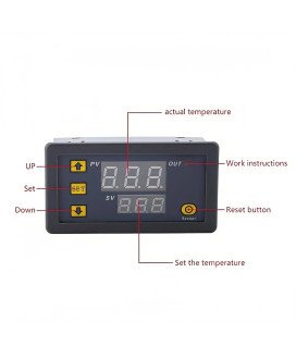 Termóstato com Visor LED para Controlo Digital de Temperatura, de 12V