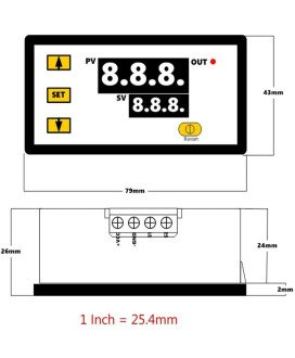 Termóstato com Visor LED para Controlo Digital de Temperatura, de 12V