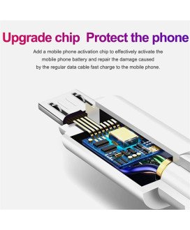 Cabo de Carregamento de Telemóvel e Dados Micro USB para USB de 1 metro e 2 Amperes