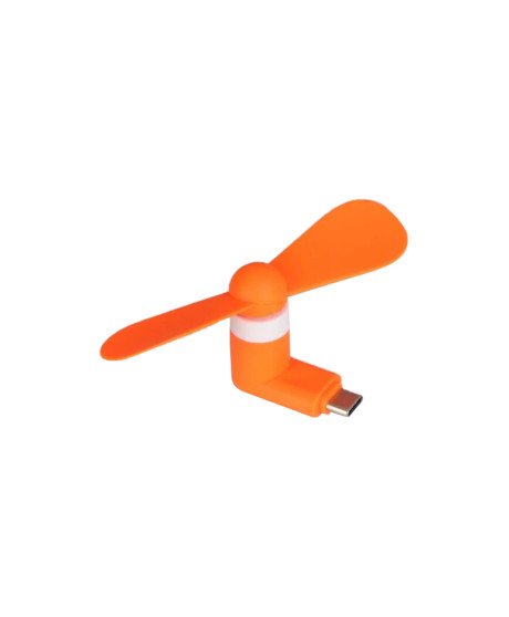Mini Ventoinha USB Tipo-C Portátil, Laranja