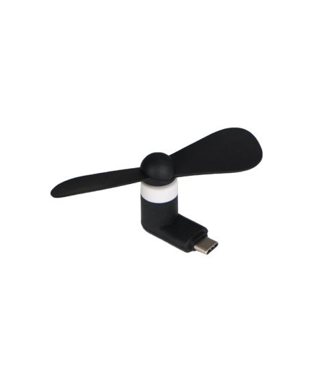 Mini Ventoinha USB Tipo-C Portátil, Preta
