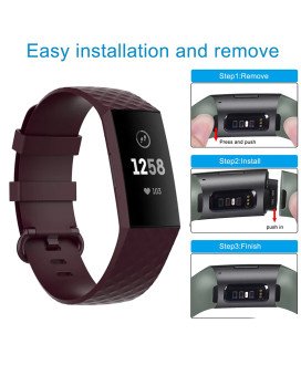 Bracelete para Fitbit Charge 3 / 4, Tamanho S - Goeik