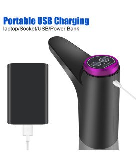 Dispensador de Água Automático Recarregável com Dois Modos de Descarga - Preto - Goeik