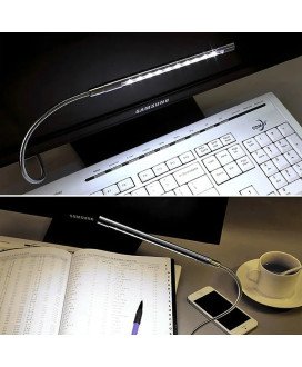 Mini Candeeiro Flexível em LED com Conexão USB - Preto