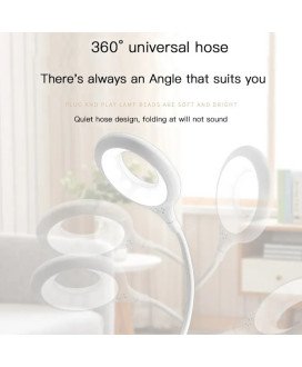Mini Candeeiro Portátil 360º com Conexão USB - Branco