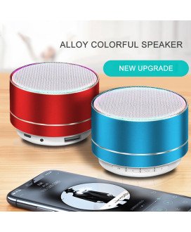 Mini Coluna Bluetooth, com Porta USB e Leitor de Cartões Micro SD, Vermelho