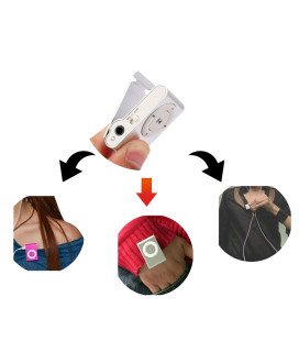 Mini Leitor MP3 com Clipe de Suporte, Laranja - Goeik