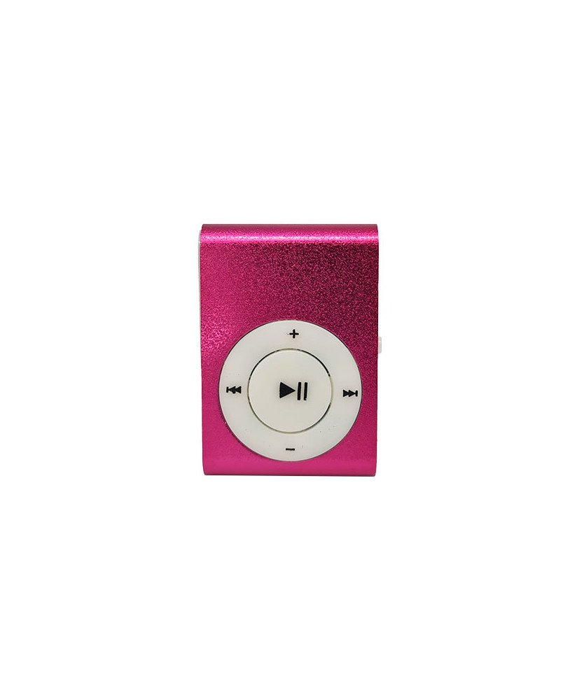 Mini Leitor MP3 com Clipe de Suporte, Rosa