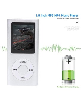 Leitor MP4 de 32GB, com Fones Jack 3.5mm e Cabo de Alimentação, Preto
