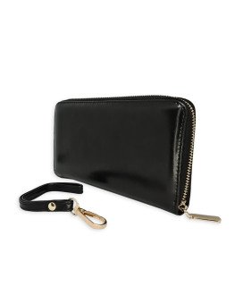 Carteira em Couro, para Dinheiro e 36 Cartões – Preto