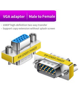 Adaptador VGA Macho para VGA Fêmea