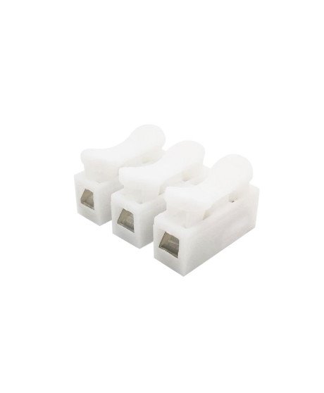 Conetor / Ligador Rápido para Cabos Elétricos, de 3 Entradas e 3 Saídas – Branco