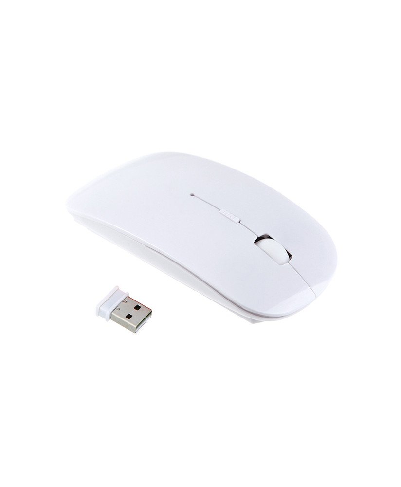 Rato Wireless com Receptor USB – Branco