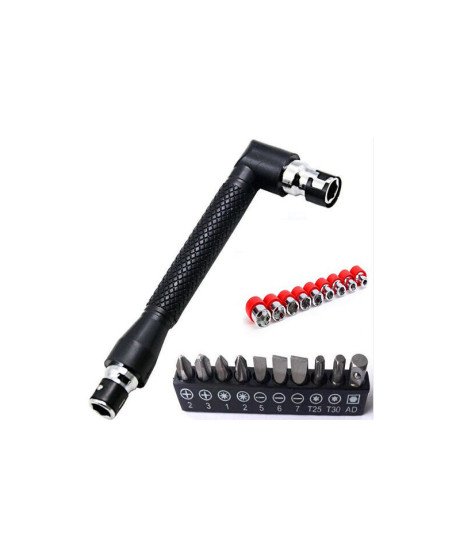 Chave de Fendas Philips e Chaves de Caixa, em Forma de L de 1/4'', com 19 Peças – Goeik