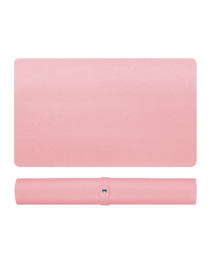 Tapete de Secretária 100x60cm para Teclado e Rato, com Base Antiderrapante – Rosa