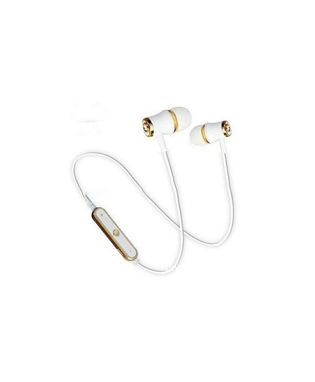 Fones Auriculares Bluetooth sem Fio Premium, Branco Gold