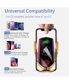 Suporte de Telemóvel com Carregamento Wireless e Sensor Automático