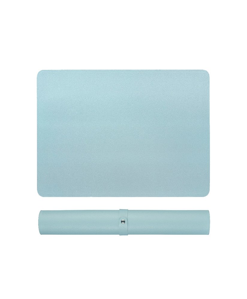 Tapete de Secretária 80x60cm, para Teclado e Rato, com Base Antiderrapante - Azul