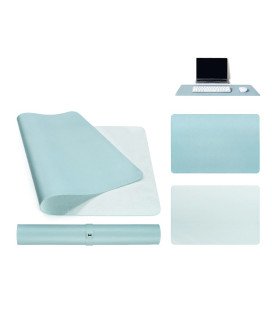 Tapete de Secretária 80x60cm, para Teclado e Rato, com Base Antiderrapante - Azul