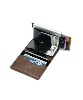 Carteira para 6 Cartões Castanho escuro