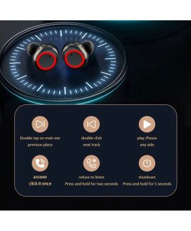 Auriculares Bluetooth TWS Y50, com Caixa de Carregamento
