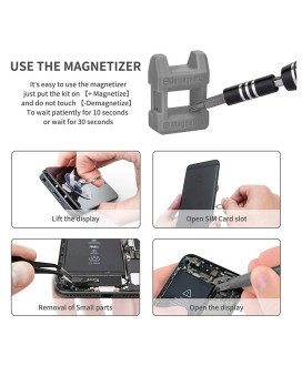 Kit de Ferramentas para Dispositivos Eletrónicos, 115 em 1, com Chave de Fendas - Cinzento