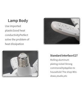 Lâmpada LED Ajustável em Forma de Flor, com Luz Branca