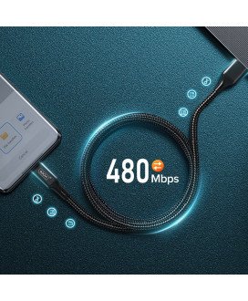 Cabo Adaptador USB para Tipo-C com Carregamento Rápido - Cinzento - Qoovi by Goeik