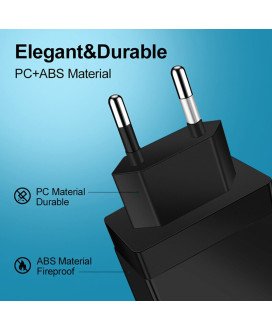 Carregador de Parede com 4* USB 3.1A Quick Charge 3.0 - Preto