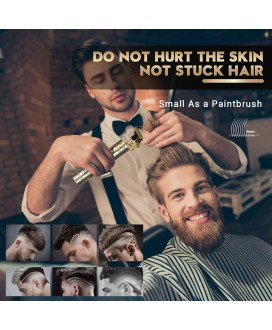 Máquina de Cortar Cabelo/Barba Recarregável, com 4 Pentes - Preto - Goeik