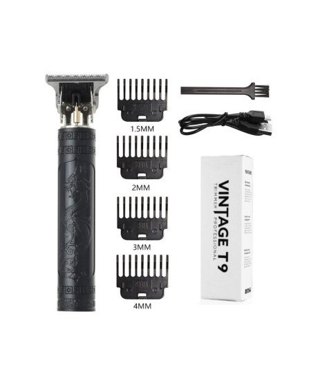 Máquina de Cortar Cabelo/Barba Recarregável, com 4 Pentes - Preto - Goeik