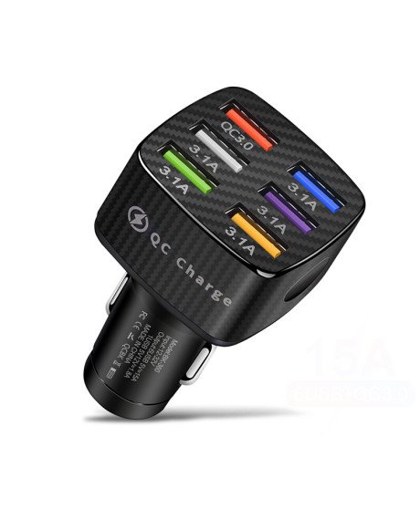 Carregador de Isqueiro Quadrado com 6* USB de Carregamento Rápido - Goeik