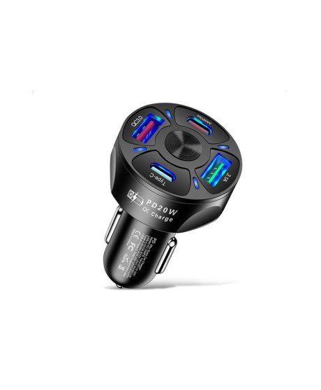 Carregador de Isqueiro com 2* USB + 2* Tipo-C de Carregamento Rápido - Goeik