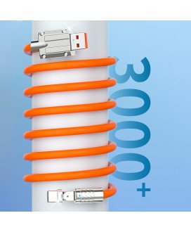 Cabo Adaptador USB para Tipo-C, com Rotação de 180º, Laranja - Goeik