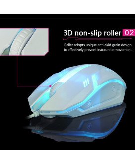 Rato Gaming Desportivo com Luz LED e Conexão USB - Preto - Limeme by Goeik